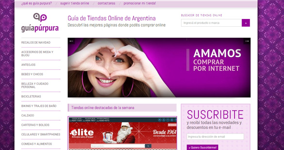 Guía Púrpura, la primera y única guía de tiendas online de Argentina