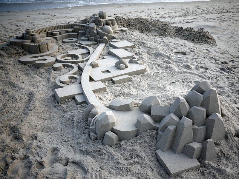 Castillos de arena geométricos por Calvin Seibert