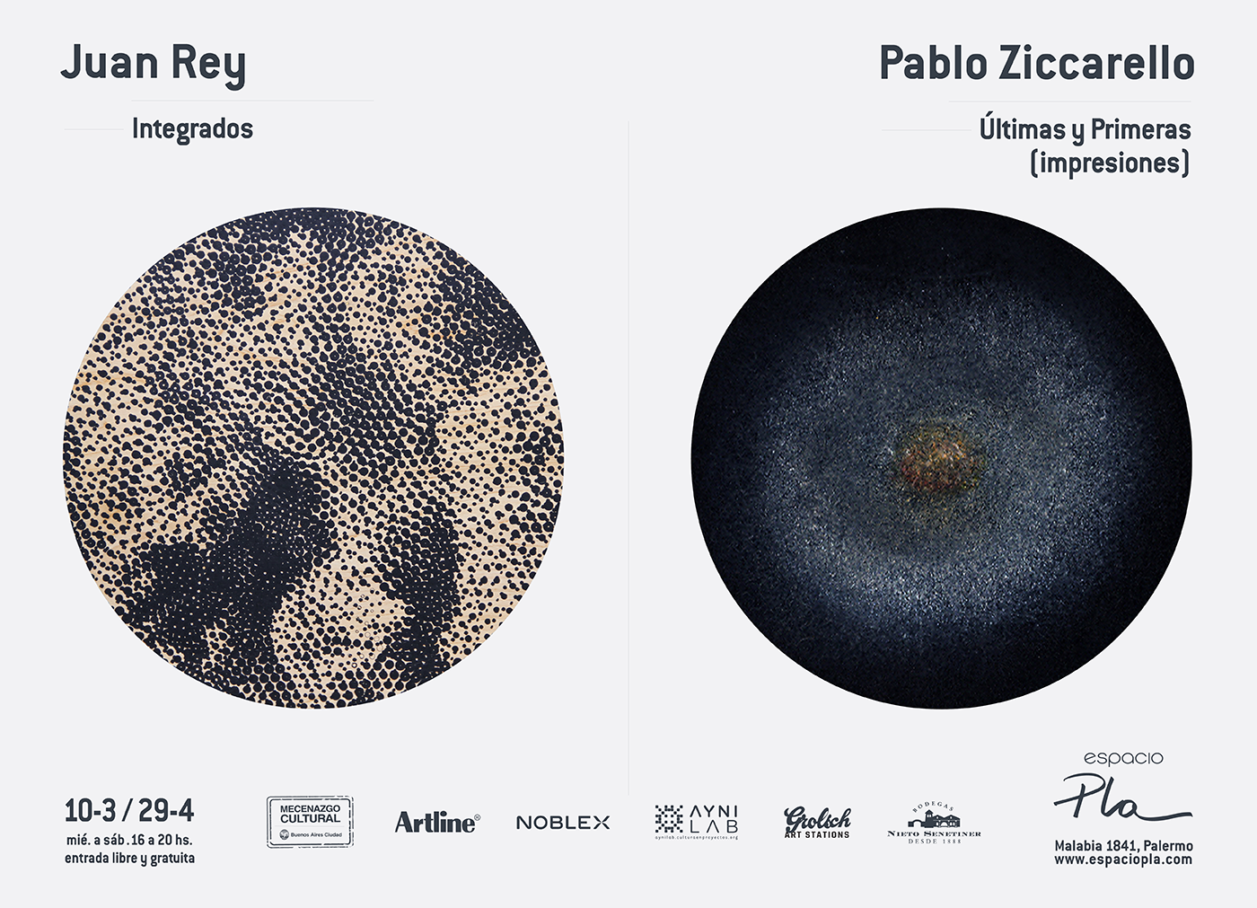 ‘Integrados’ de Juan Rey & ‘Últimas y Primeras Impresiones’ de Pablo Ziccarello