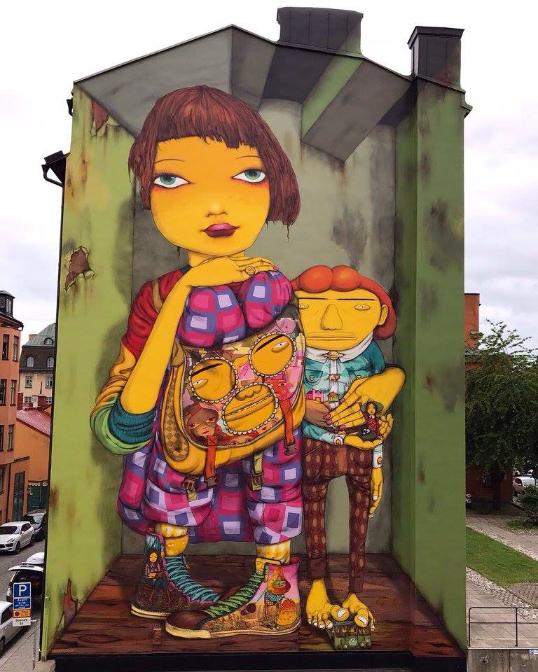 Mural de Os Gemeos en Estocolmo