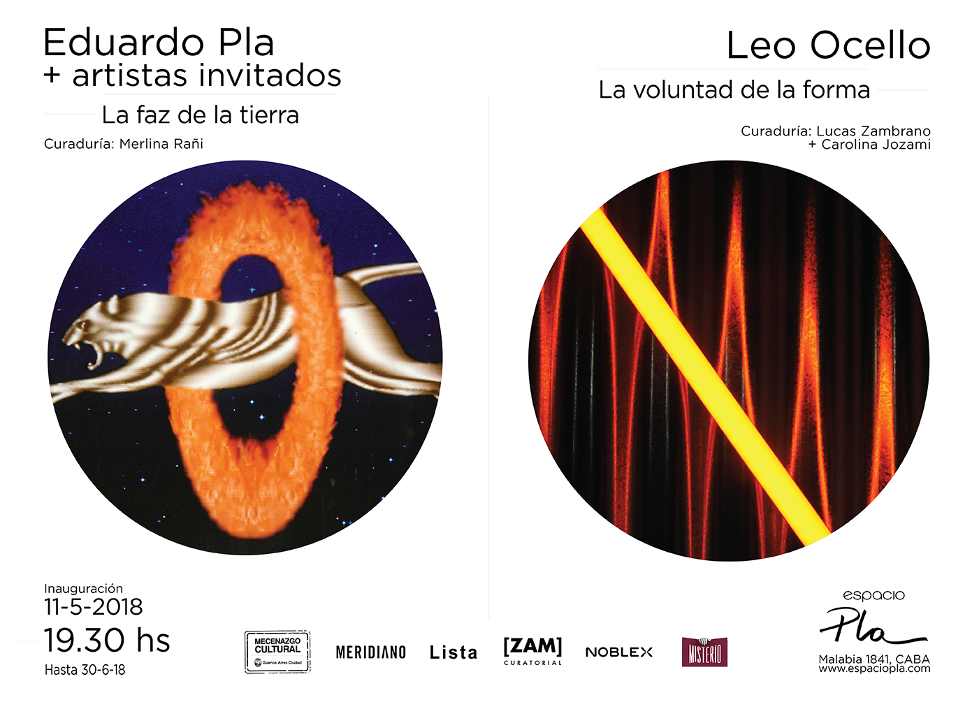 La Faz de la Tierra, de Eduardo Pla & La Voluntad de la Forma, de Leo Ocello