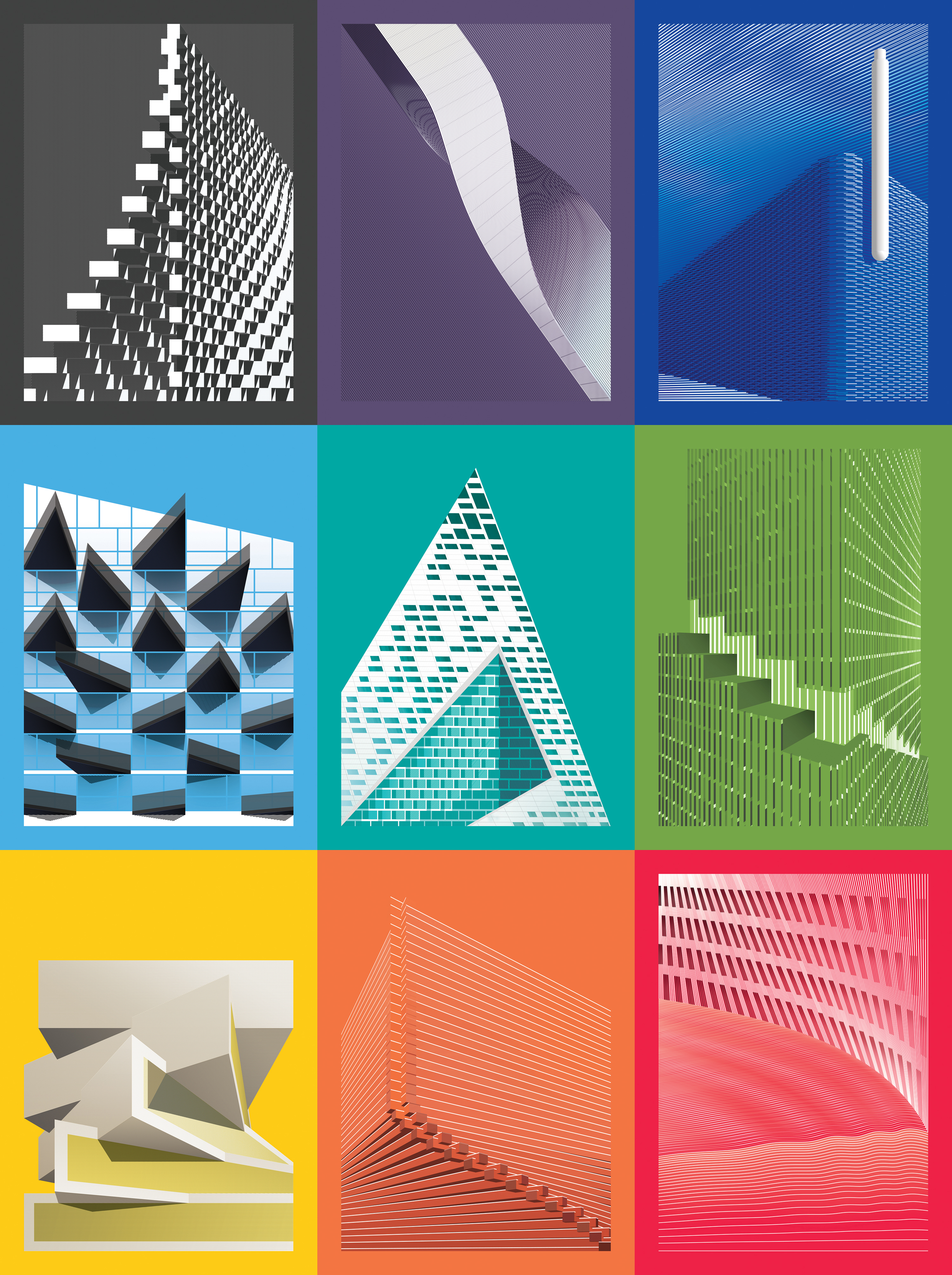 La sintaxis de Bjarke Ingels en 9 posters de Giuseppe Gallo